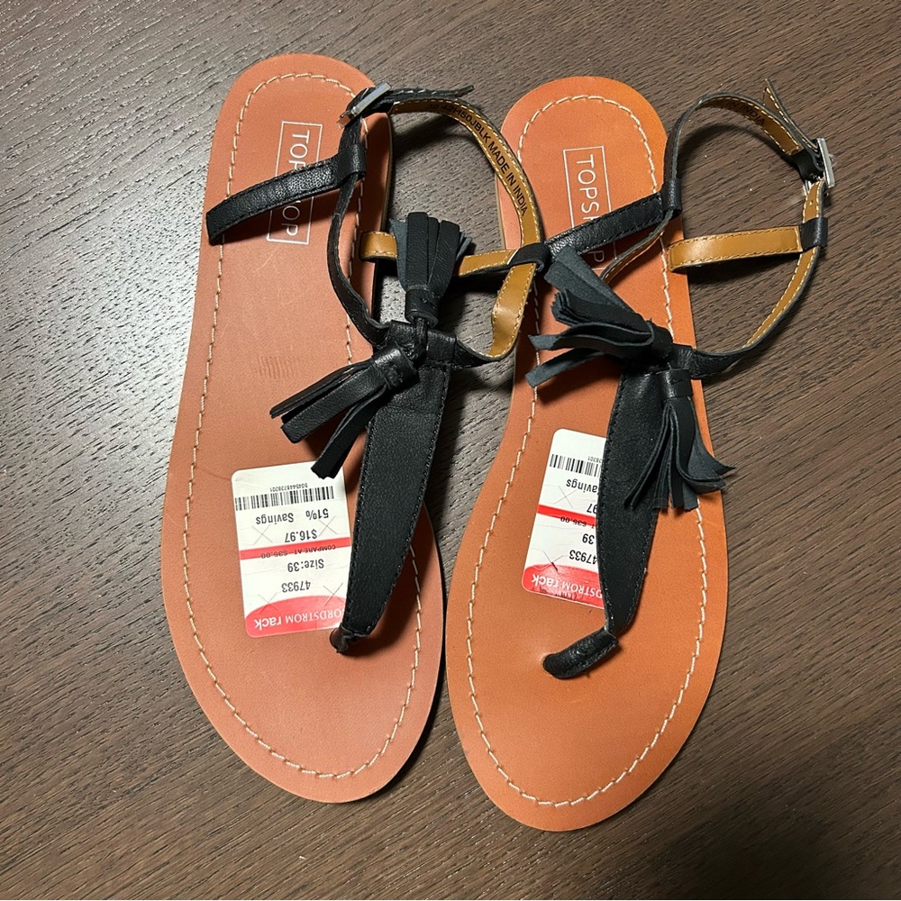 Like New - Topshop Women’s Black Sandals - Size 39